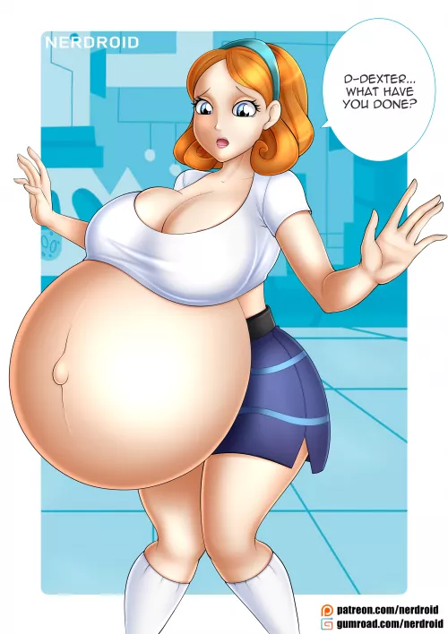 Lisa pregnant - Dexter's Laboratory - Art by me(NerDroid) by Ner-Droid