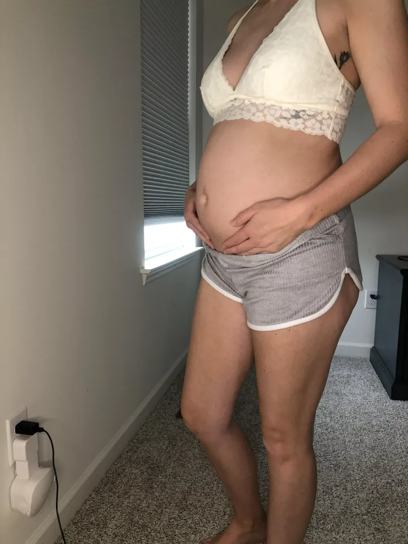 Little baby bump on a little babe by RedheadRoxanne