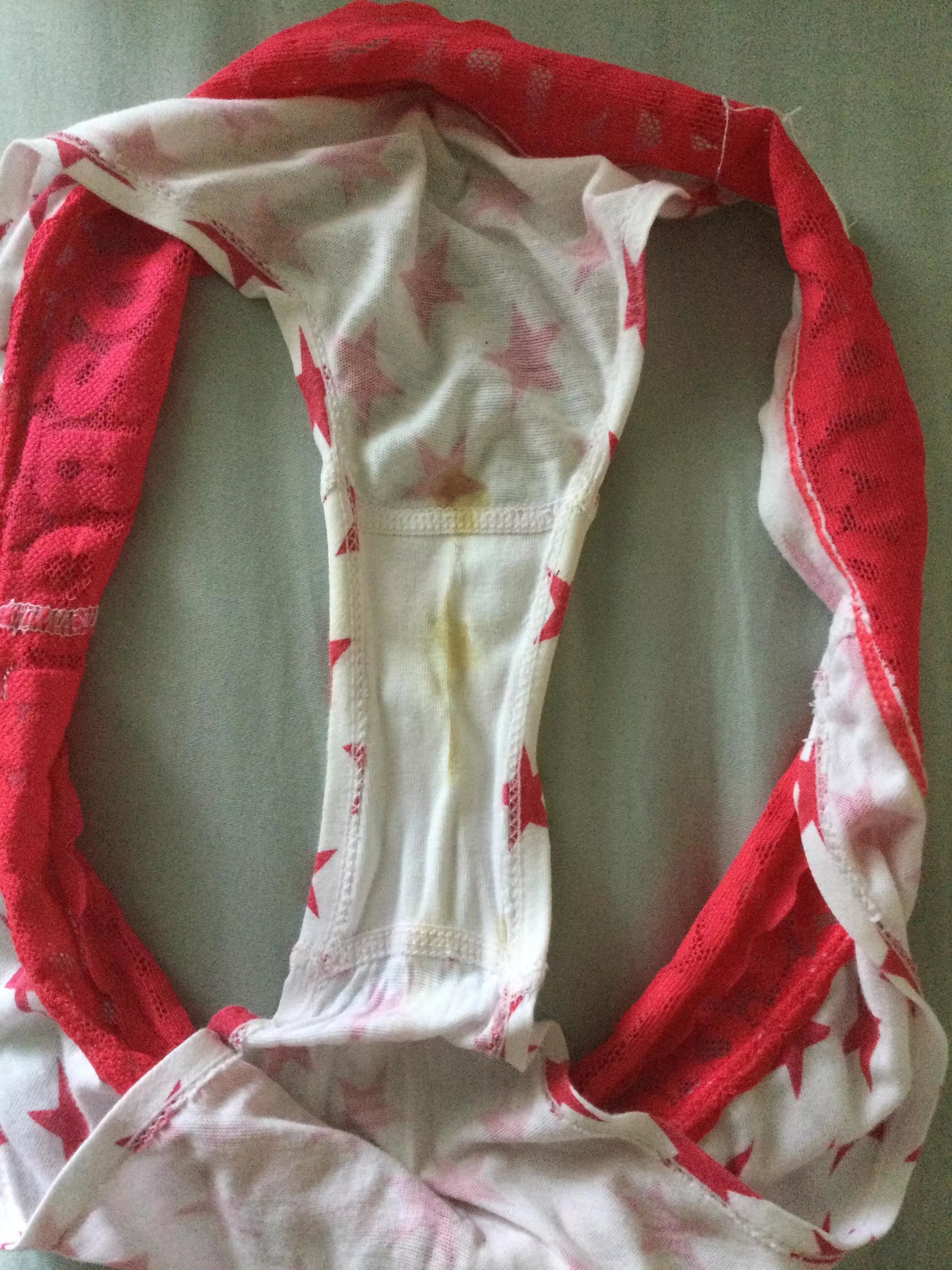 Little bit of leftover cum got on her panties posted by cap7977