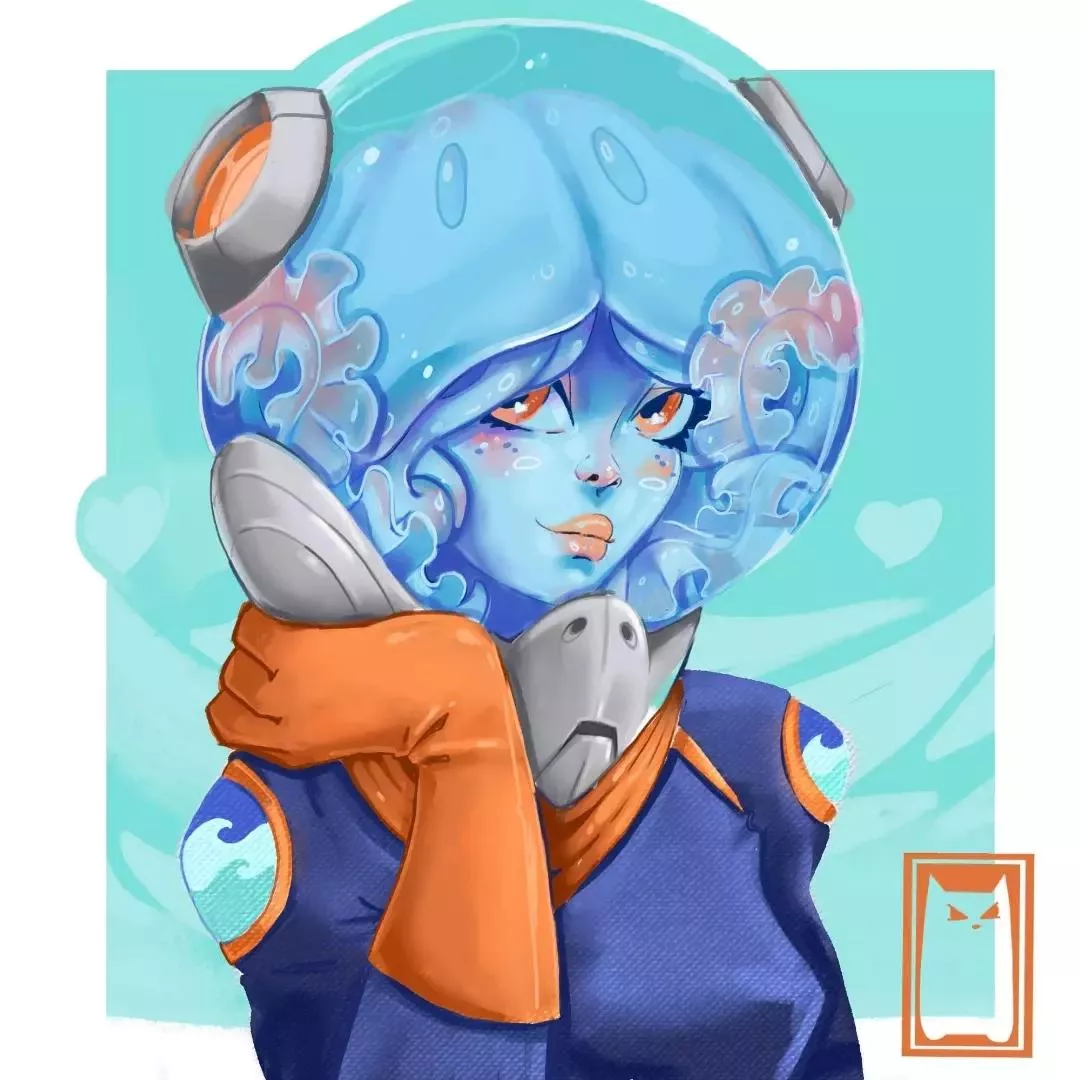 little jellyfish girl I am conceptualizing. I am so happy with how she turned out posted by LittleLuci95