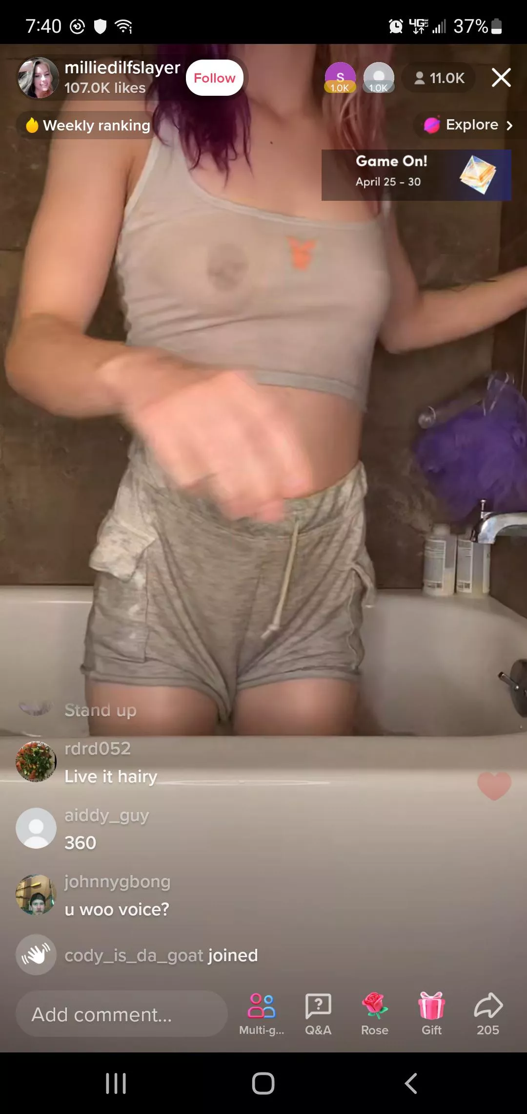 Live now posted by backpackbannana