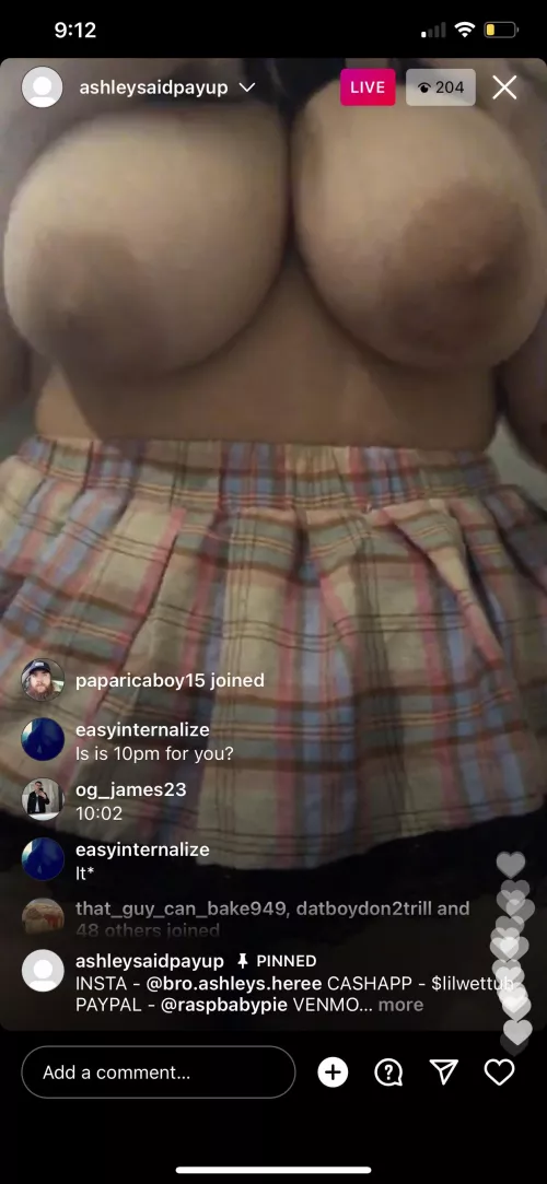 Live right now Ashleysaidpayup by Papricaboy14