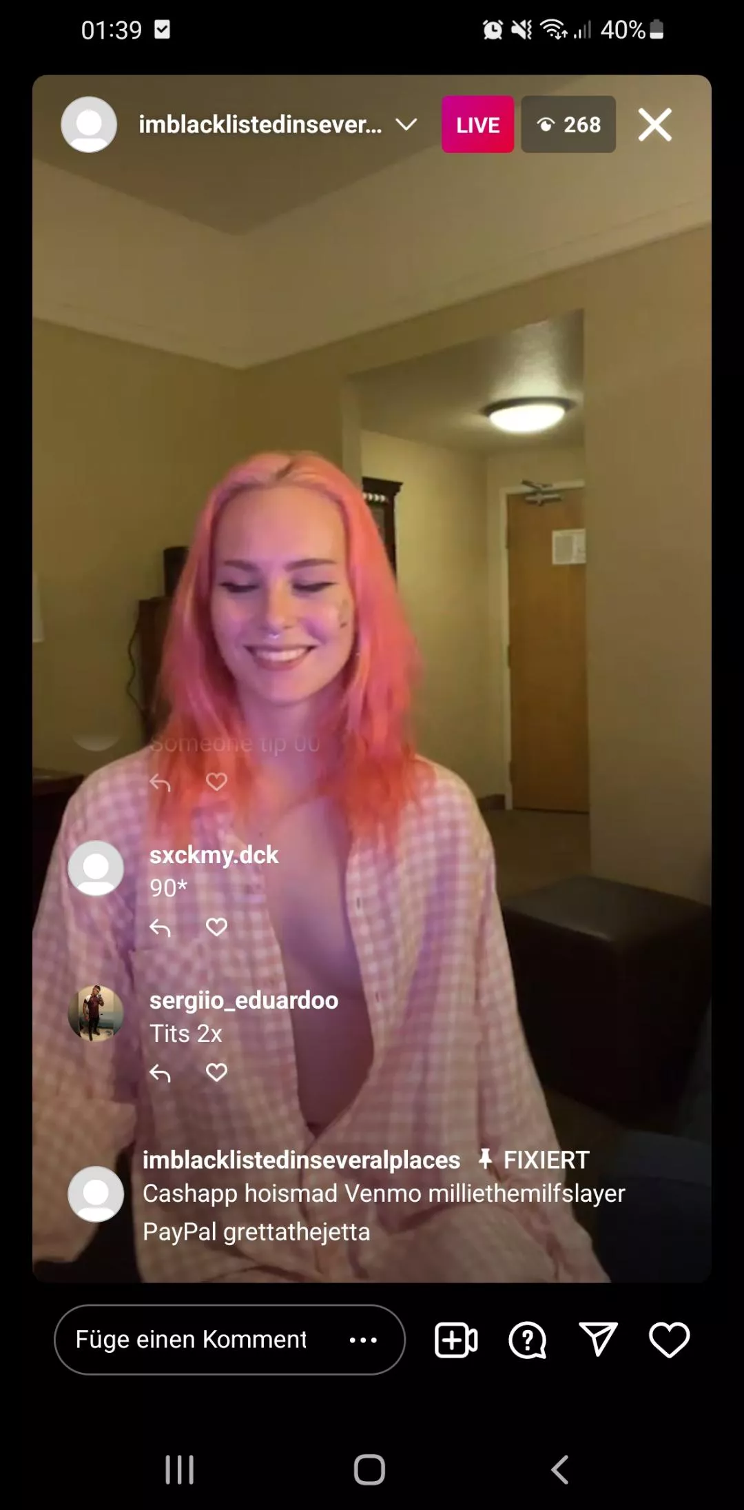 live rn @imblacklistedinseveralplaces posted by pipopoopzkid