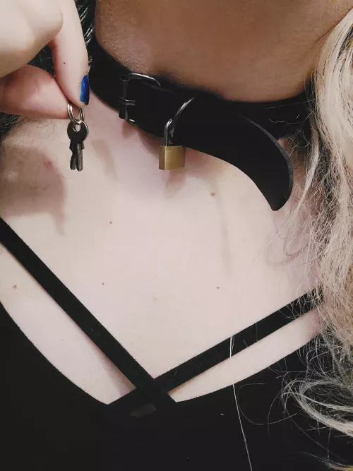 Locked and collared for the day 🖤 by HappilyeverAmber91