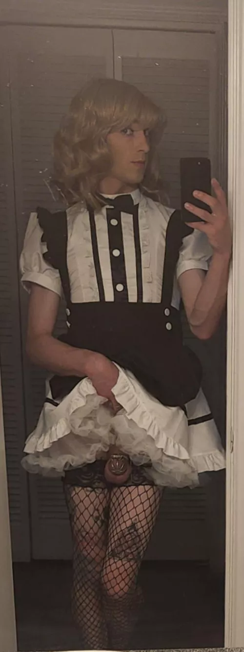 Locked away white sissy maid showing her cage! by Shuanasissymaid