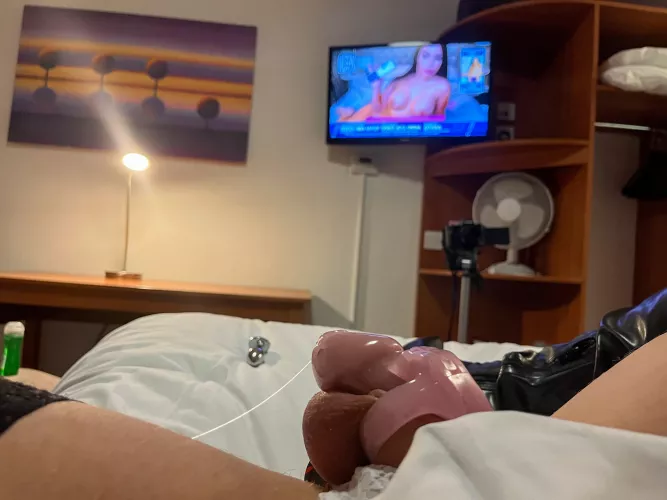 Locked up and watching porn 🥵 by NekomaidRy