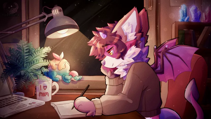 Lofi derg ~ character belongs to September Fox, art by me @maiathoustra by maiathoustra