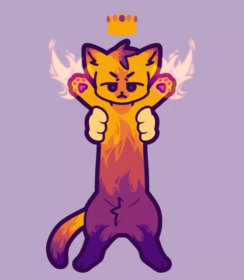 Long fire boy (ych comm) [art by me!] by AkachanKuma