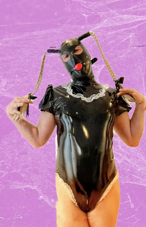 Look at what a ridiculous sissy boy I have become - a grown man prancing around in pvc and pigtails. Feel free to let me know how pathetically sissified you think I’ve become by kinkthinking