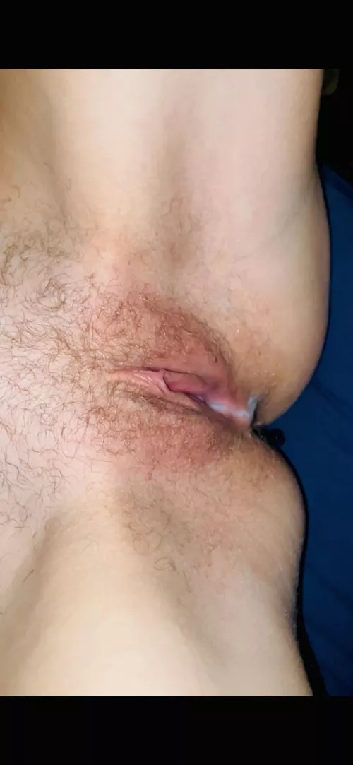 Look how red my pussy lips are from making myself cum😸 by OF_Blondebomb