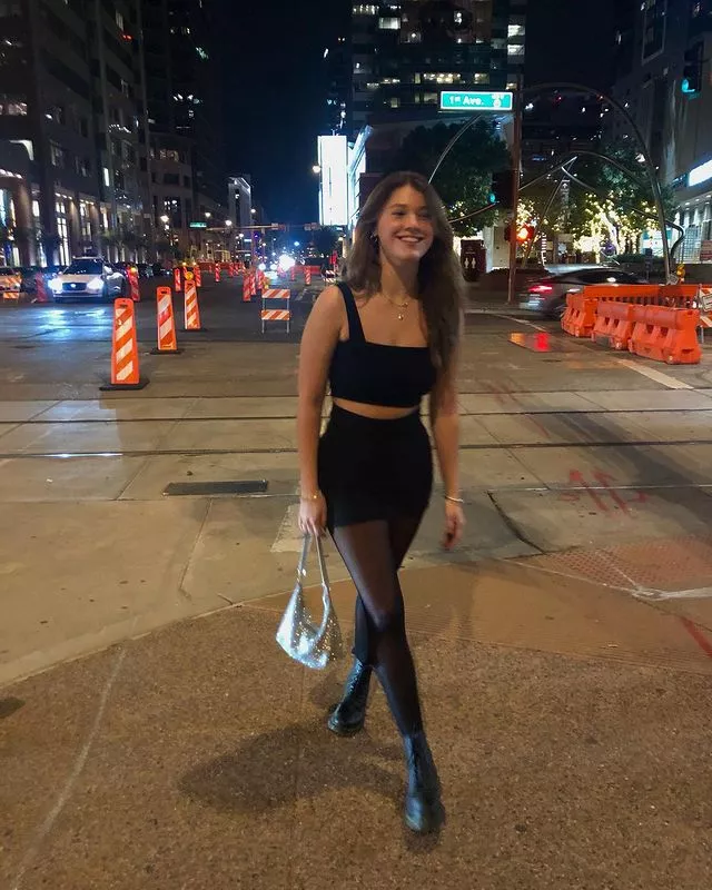 Looking like she's walking back home after some fun... by orwelljay
