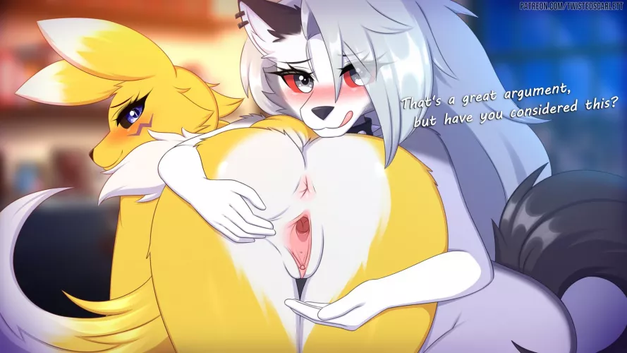 Loona and Renamon [F] (Twistedscarlett60) by OwO_Bot