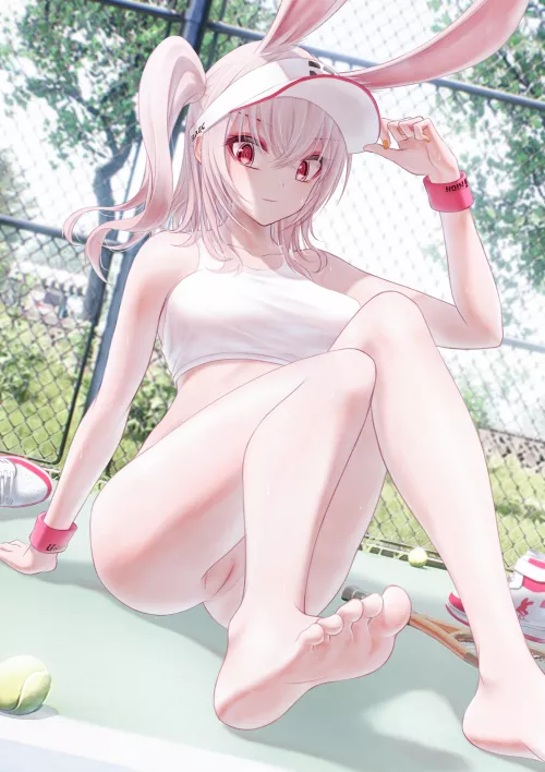 Lost in a game of strip tennis (Boyogo) by landiz50