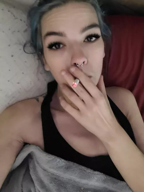 lounging in bed on this rainy day by miss_slytherin13