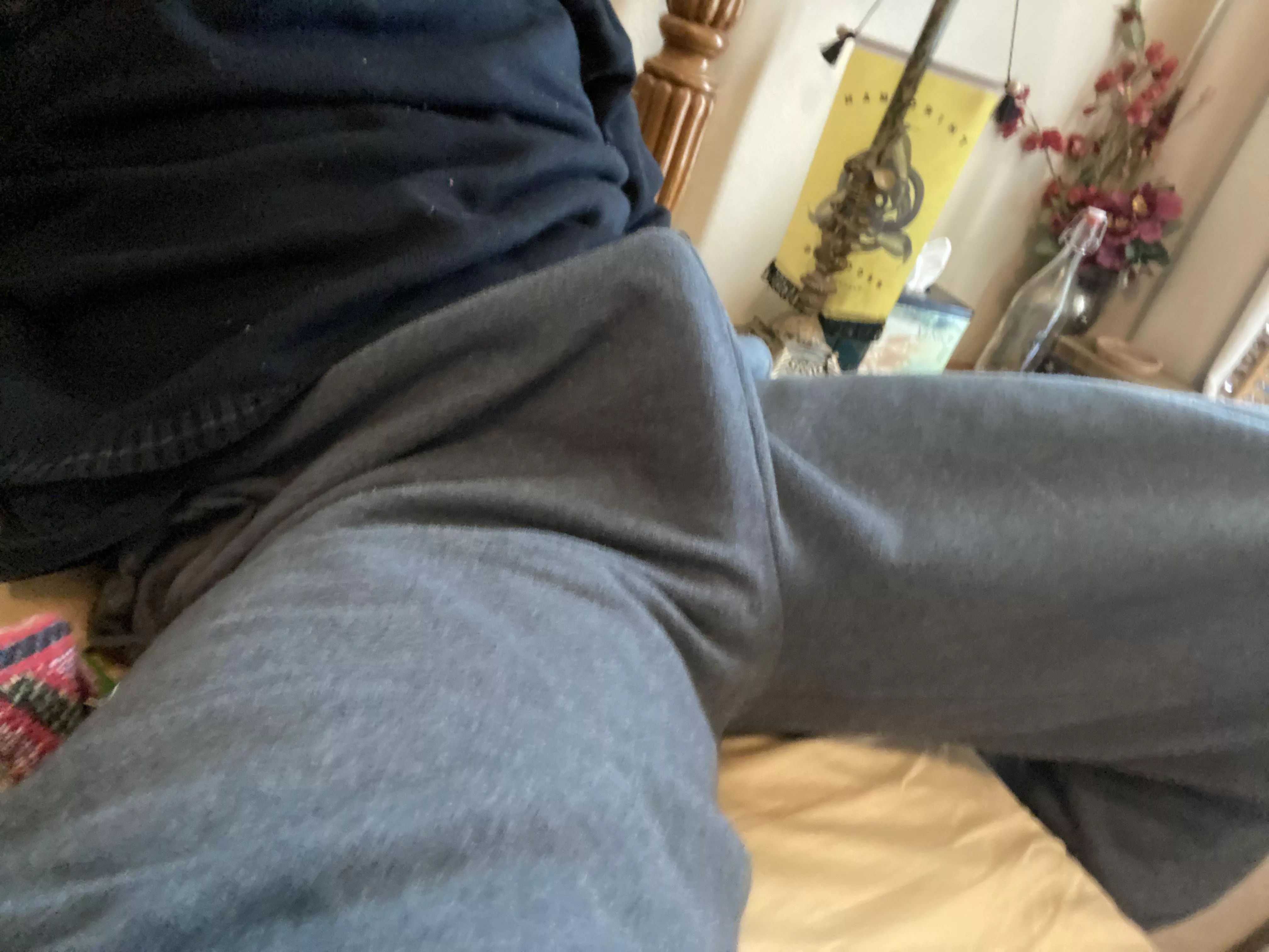 lounging in grey sweatpants posted by MB240D-