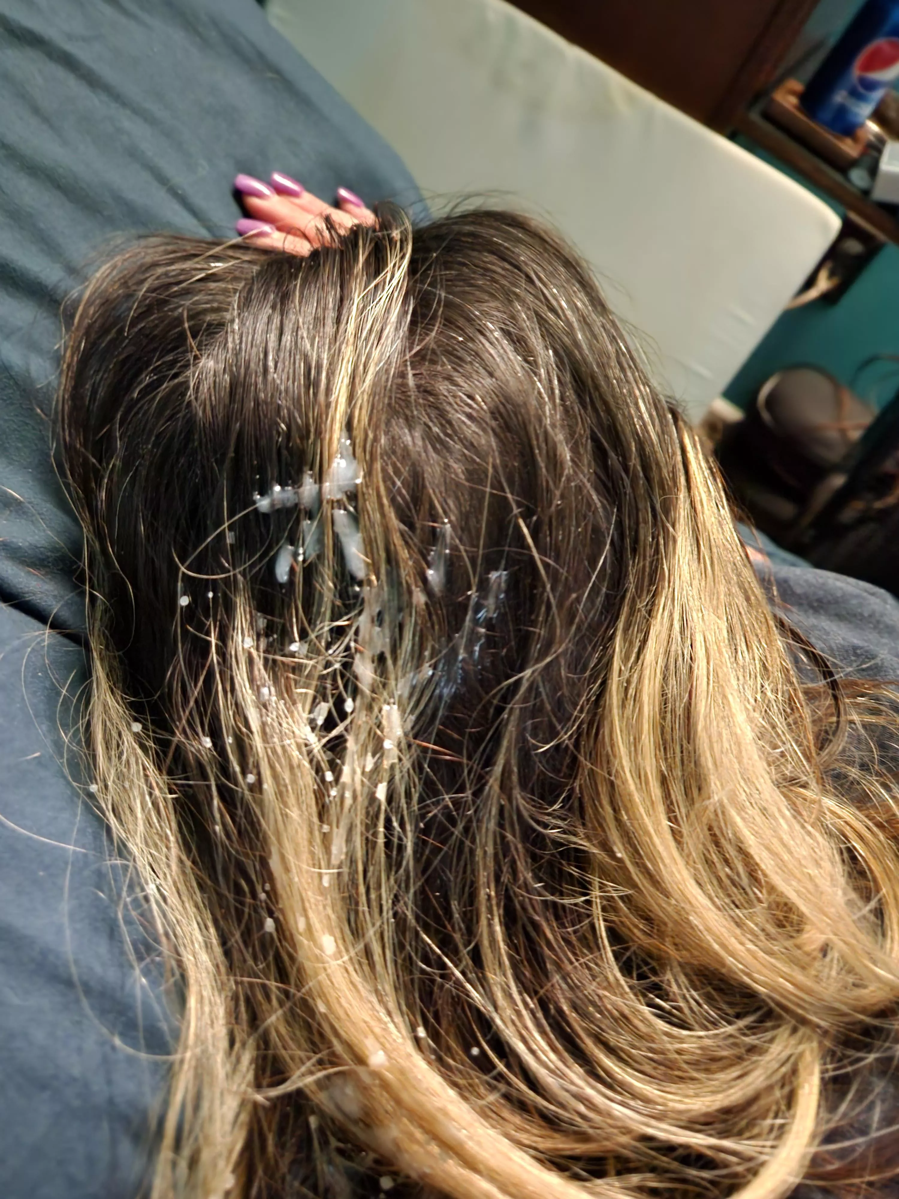 Love getting my hair all sticky... posted by sharingstone