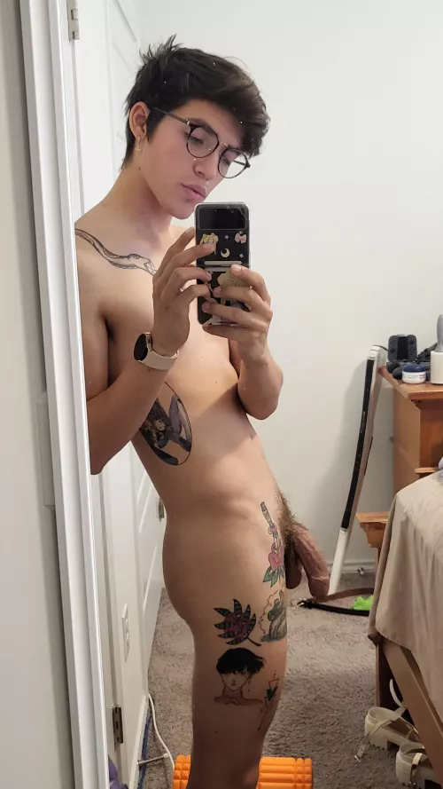 Love looking at my uncut cock by MagicTalkingCat