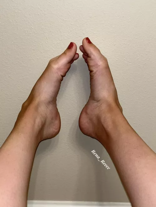 Love my red toe nails? Size 6.5 by Footqueen220
