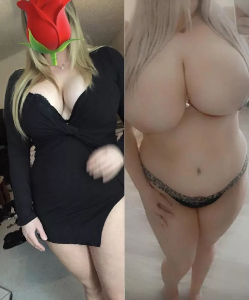 Love my slutty black dress but I’d rather be naked [image] posted by Bustyhousewifey