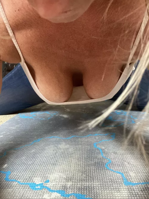 Love my yoga to help release everything and especially my breasts. Do you like the view as much as I do? by Totalnaturalblonde