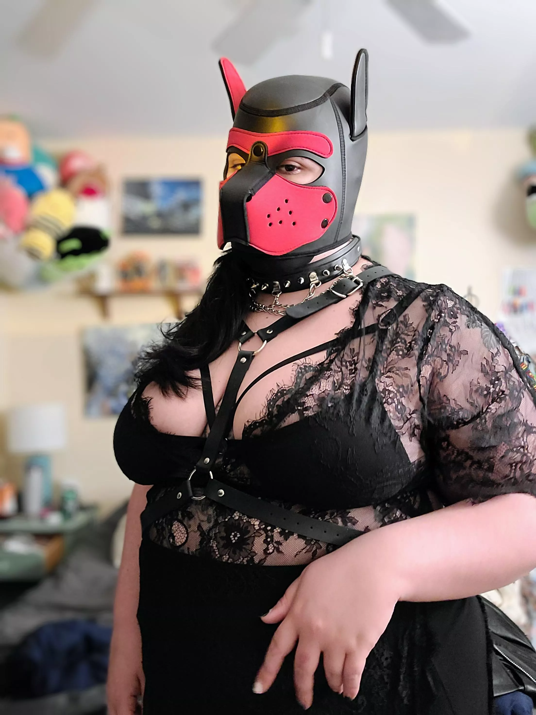 Love wearing my pup hood around the house 🐶💜 posted by PupTaki