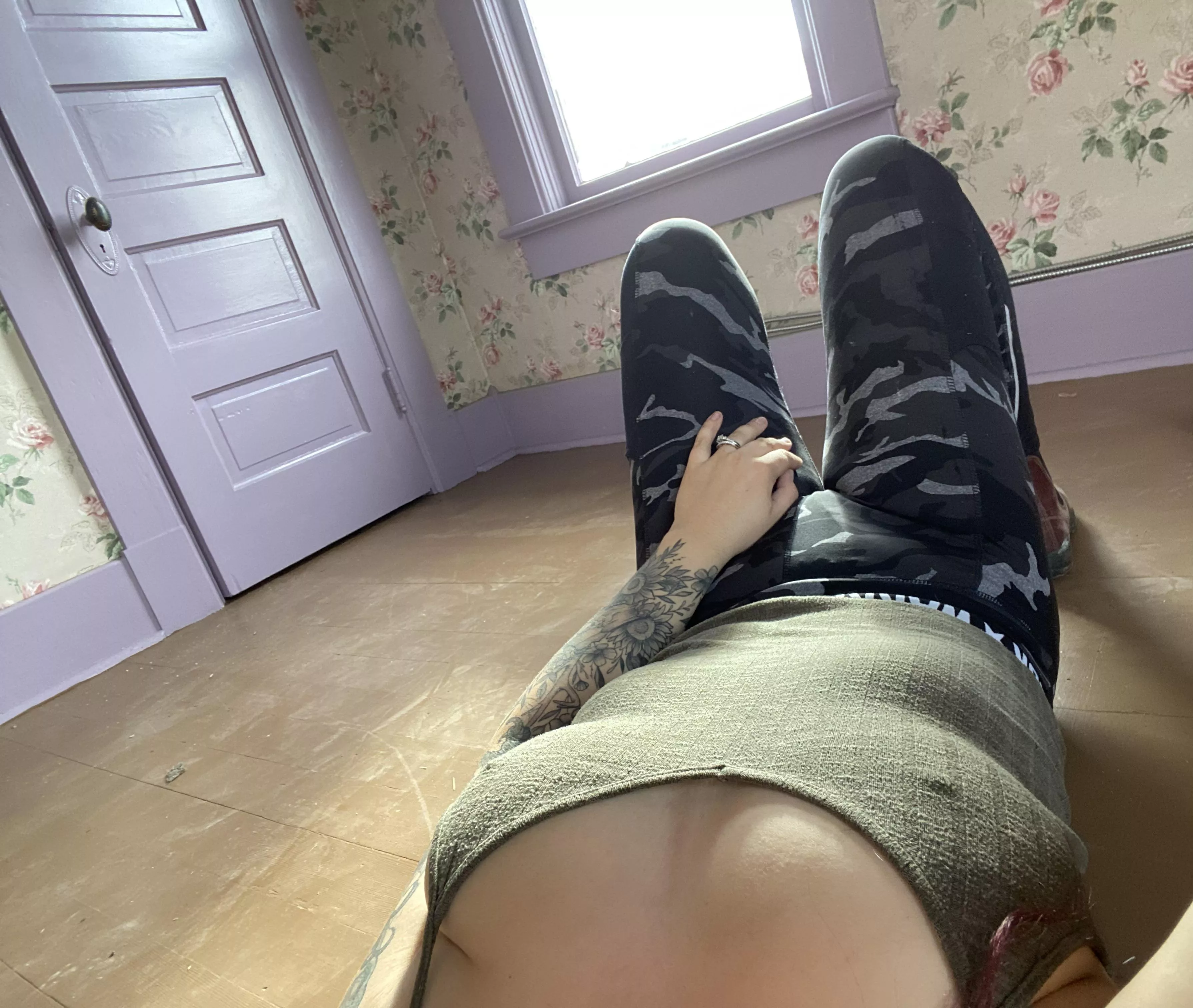 Loving the vintage wallpaper and purple trims in this old house posted by jddj6969