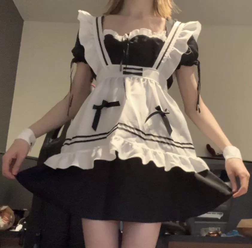 Low quality pic of me in my new maid dress, I’ll take better ones soon posted by Skaddle64
