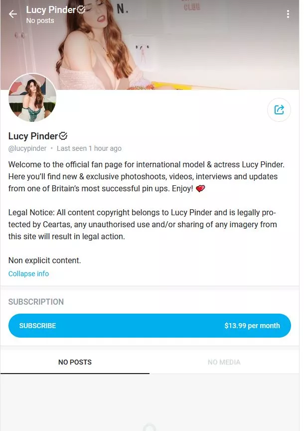 Lucy Pinder Onlyfans Happening? posted by BatCanDriverDeux