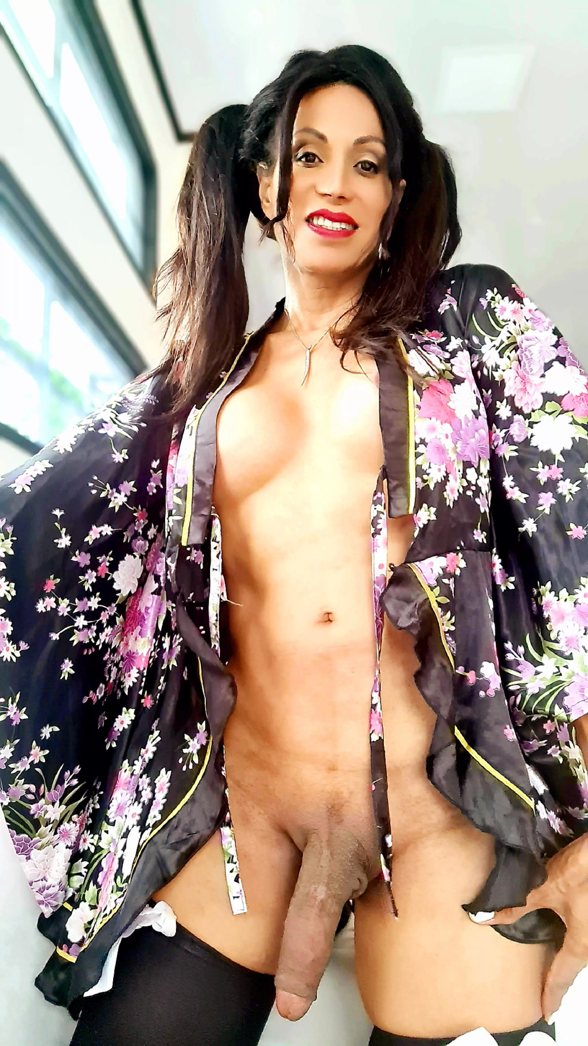 lying down but if you suck it will grow and fill your mouth... posted by Megantstop