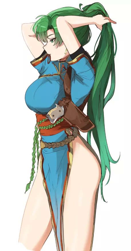 Lyn with a gun but no underwear posted by Terran117