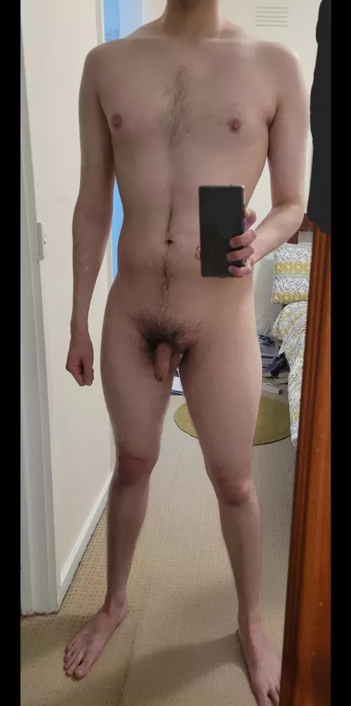 M 22 65kg 6'0 Nervous posting here! Honest thoughts? Used to be made fun of for being too skinny. by Ok_Weakness_5363