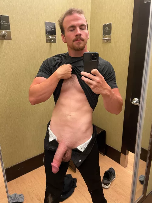 (M) Trying on some new jeans. Think they’ll fit?🤔 by aaronblitz