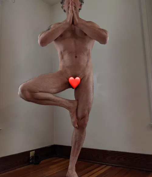 M/57 Meditating tree pose. by Mindfull_Waters_Way