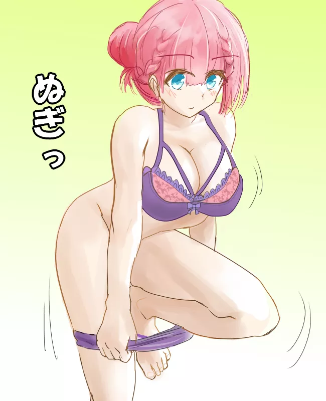 Mafuyu taking off hers [We Never Learn] posted by casualphilosopher1