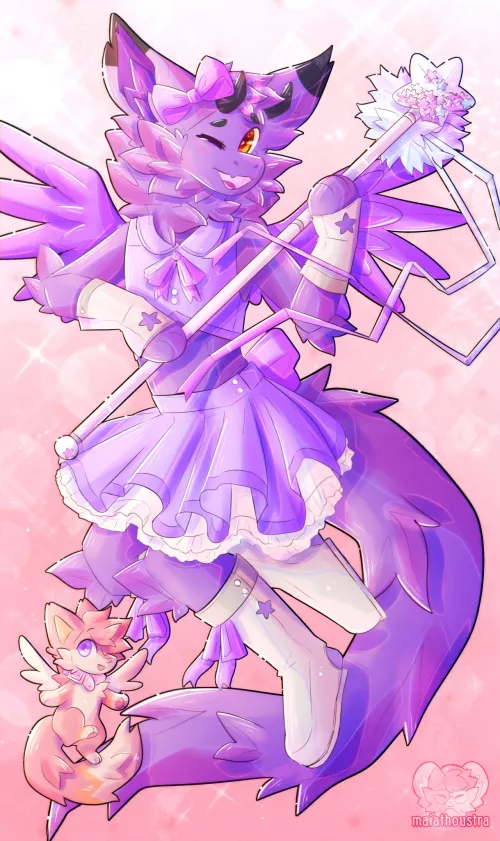 magical dragon ~ ych comm for surge, art by me @maiathoustra by maiathoustra