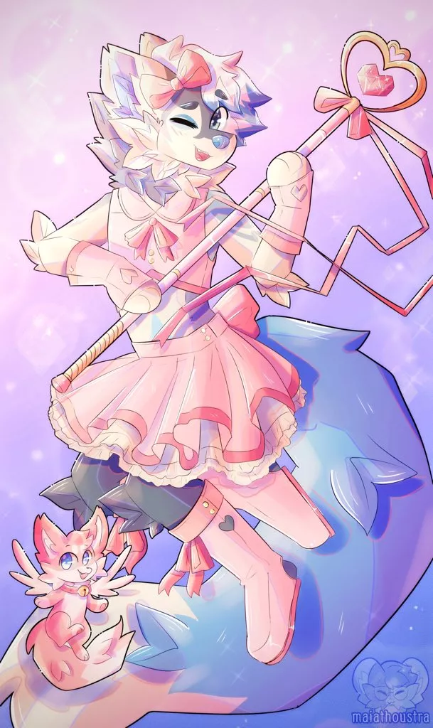 Magical fox ~ YCH comm for Teafyo, art by me @maiathoustra posted by maiathoustra