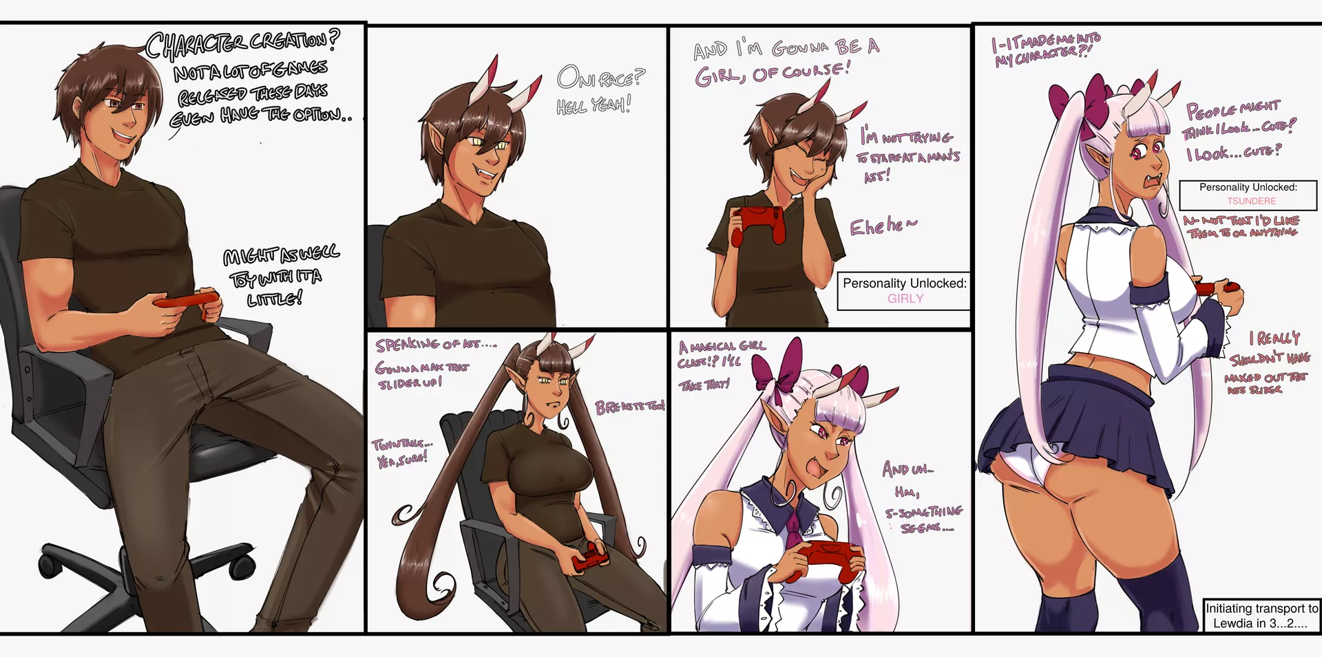 magical oni girl [MTF/MONSTER GIRL/STATUS EFFECTS] posted by meglani