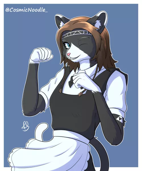 Maid comm for a friend (Art by me @CosmicNoodle_ on twitter) by 16rafa