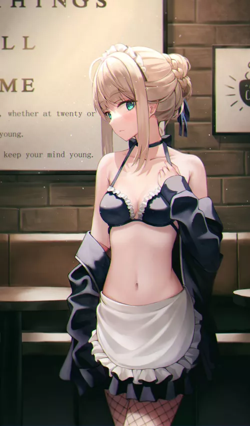 Maid Saber [Fate] by seyjer