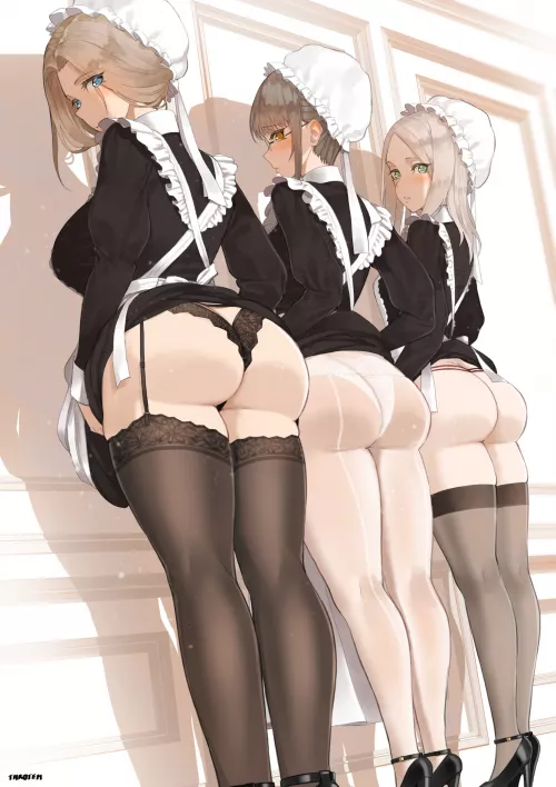 Maids lined up (Throtem) by coldburgers