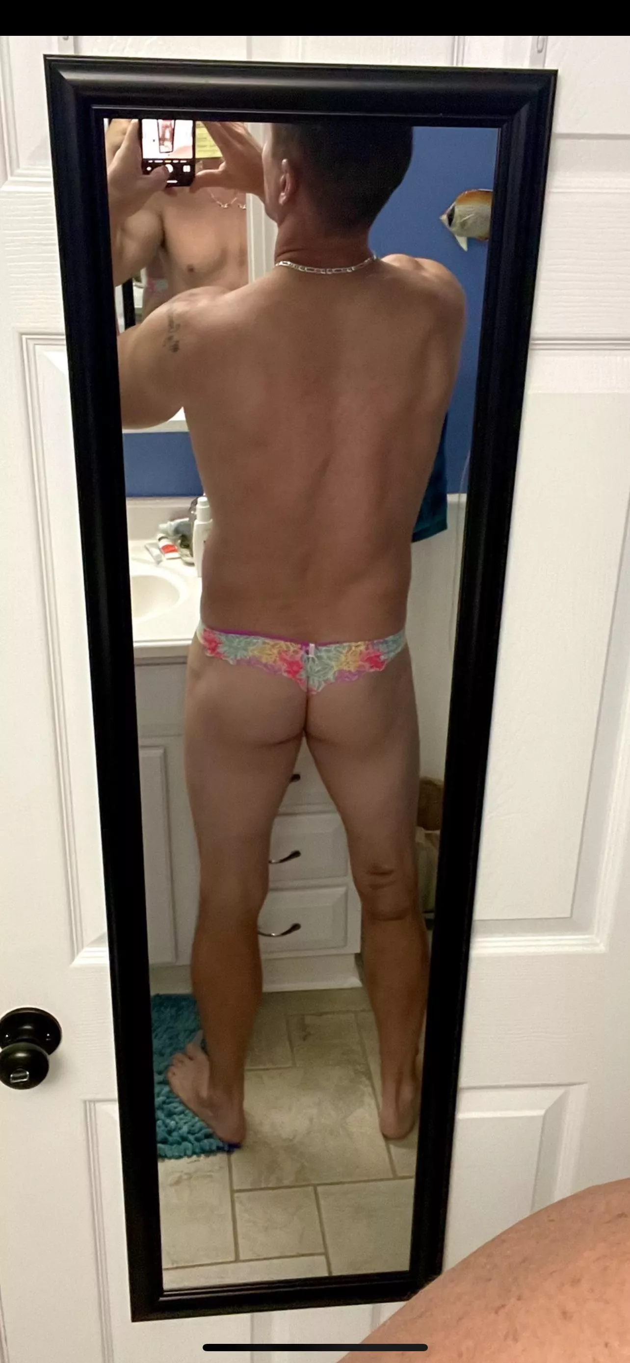 Makes me rock hard to wear my wife’s panties posted by joeander