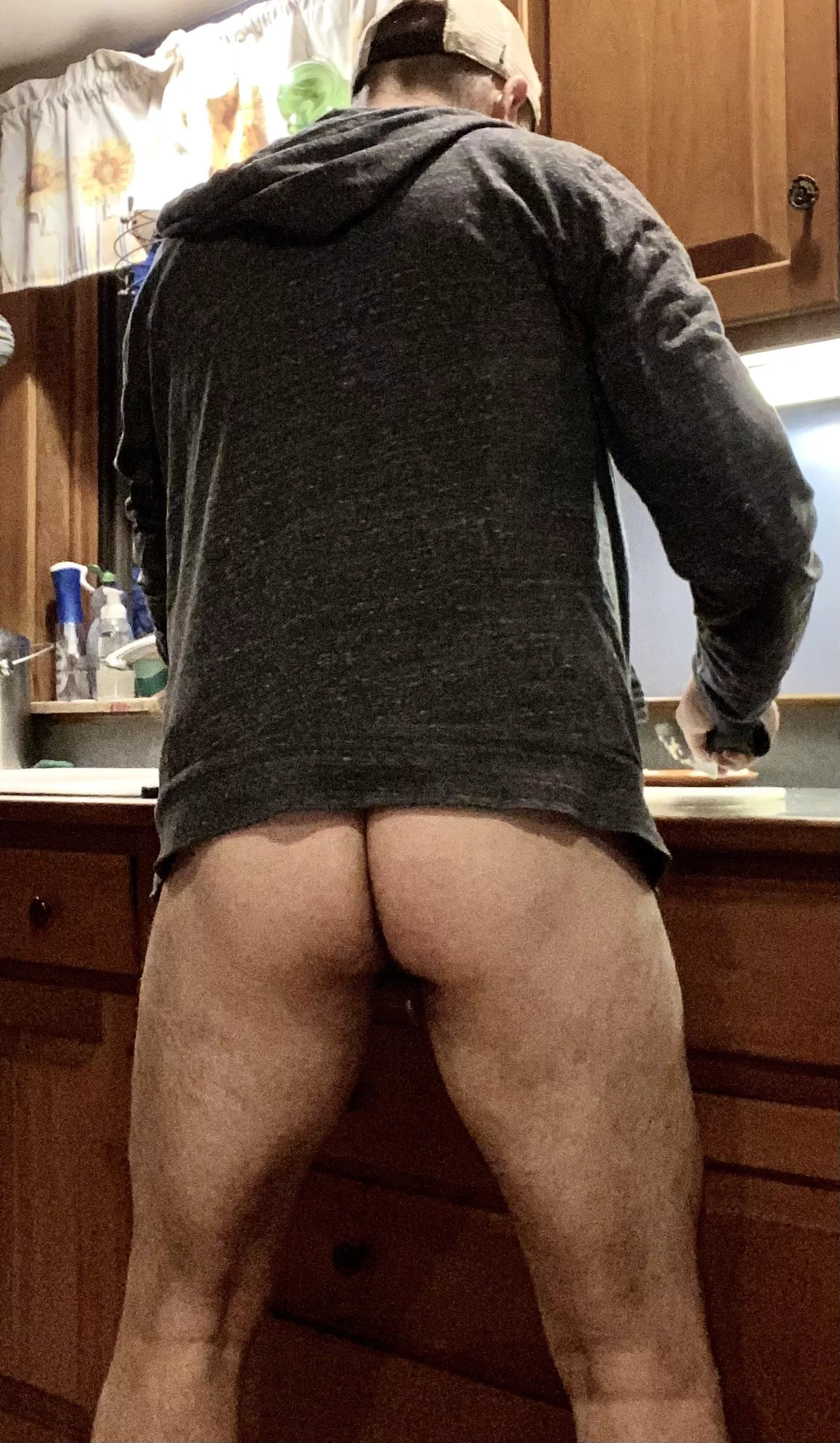 Making dinner…you cumming by? posted by hairy_monkee