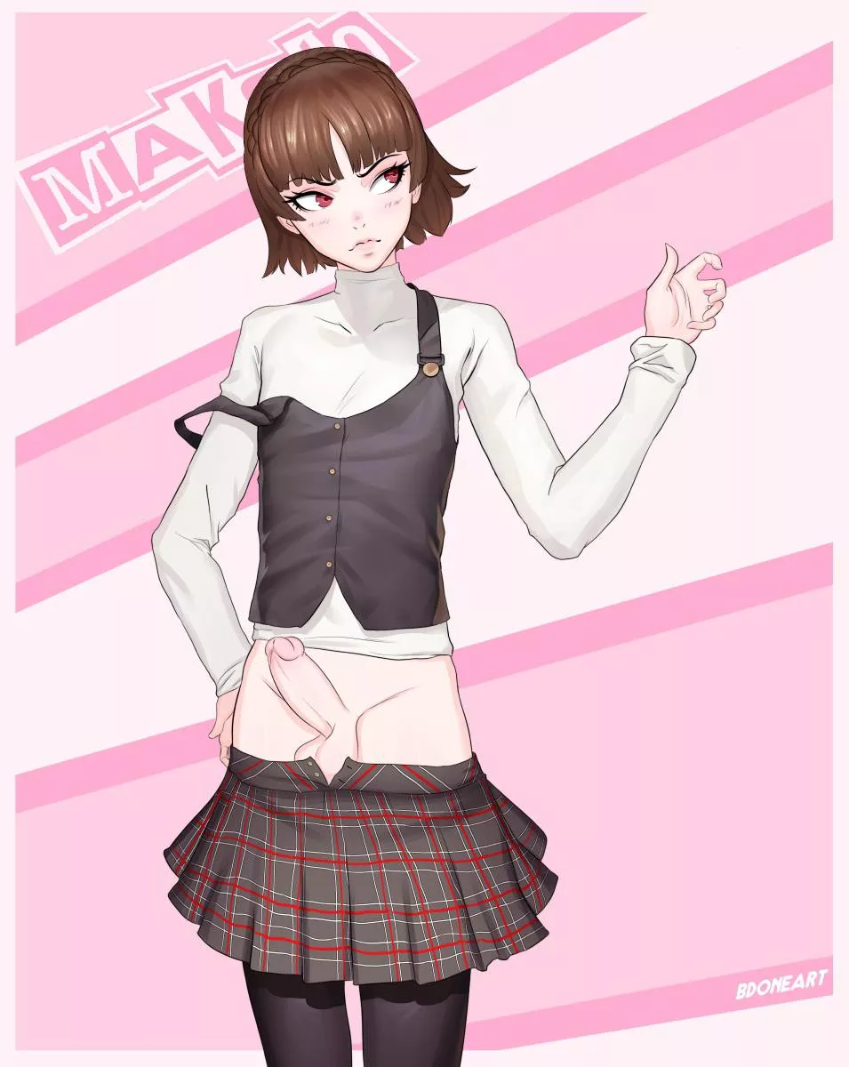 Makoto’s skirt couldn’t hide her dick posted by VampireQueenDespair