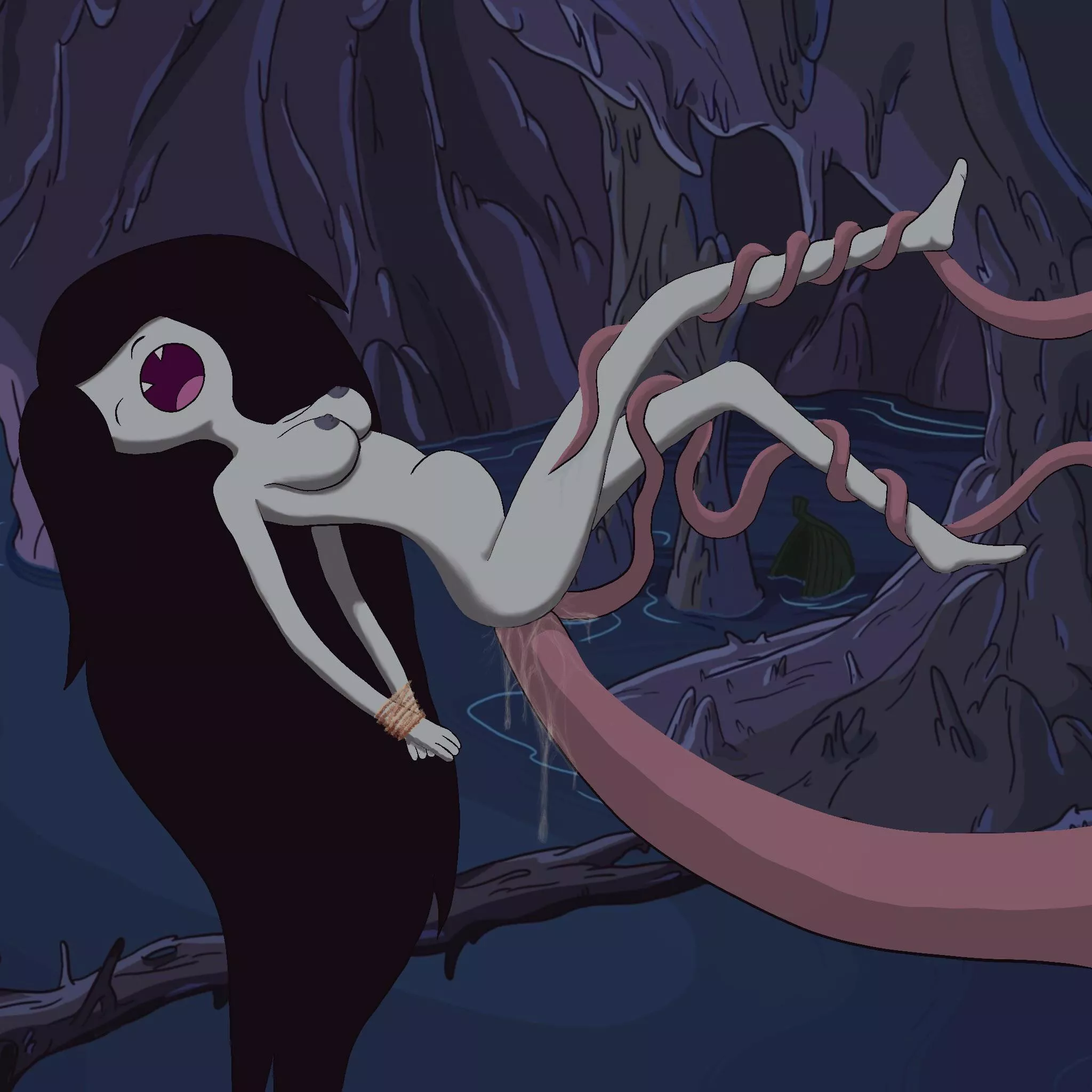 Marceline taken by tentacles [Adventure Time](OC) posted by Dznecrus