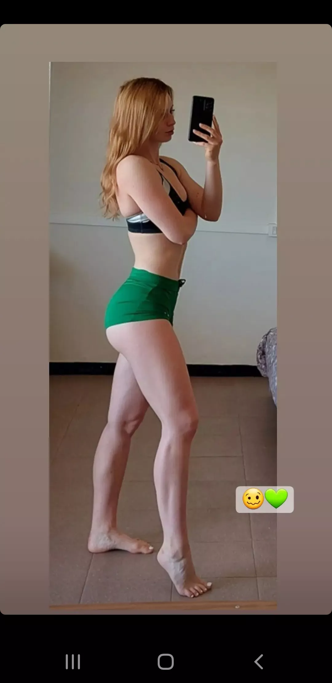 Maria Gherca is ready to go in green posted by Justified_Italian