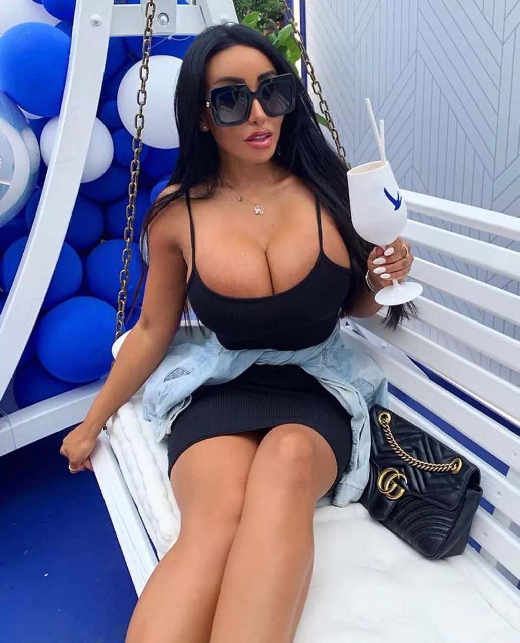 Marija sipping on a cocktail posted by BimboSimp