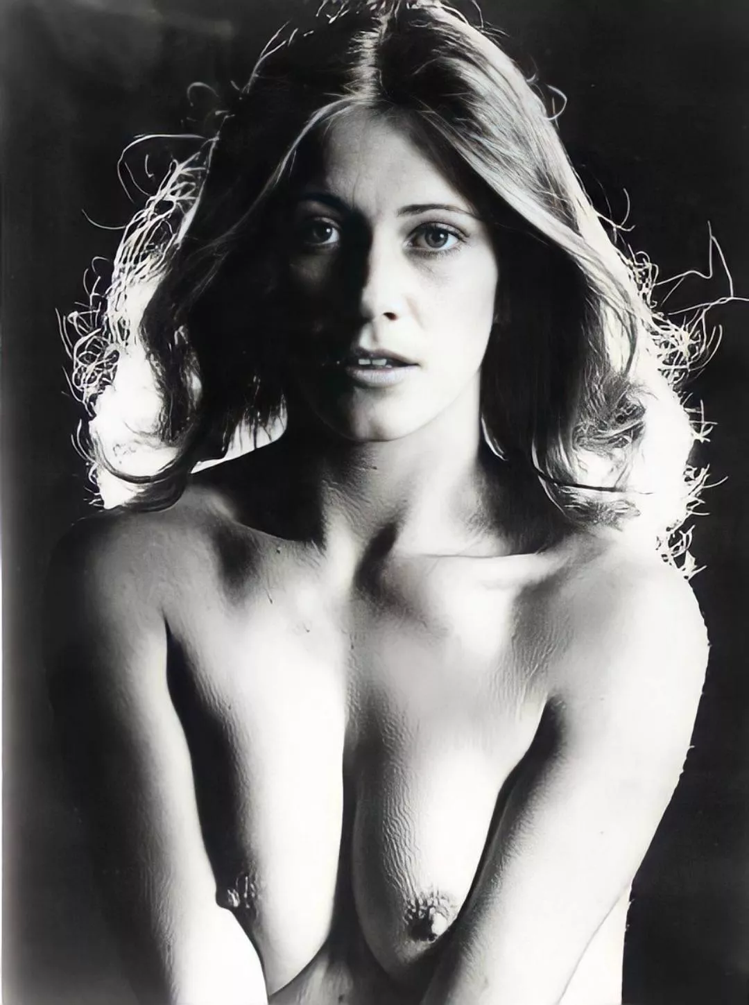 Marilyn Chambers uncropped photo that was used for the one sheet poster of Behind the Green Door, 1972. posted by masterMack