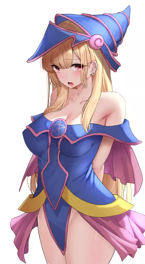 Marin cosplaying as dark magician girl [Dress up Darling] by konosubaa002