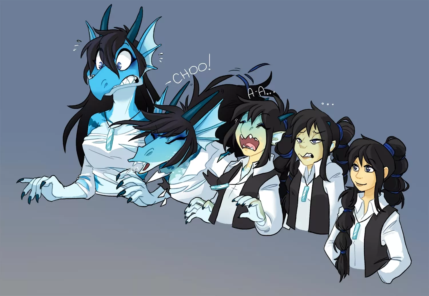 Marina Transformation into Cascade The Dragoness. My OC posted by MonsterGirlsLair