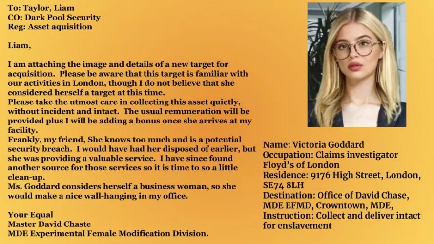 Master David opens a new contract on Victoria Goddard by LordOseleon